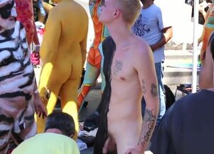 Boys naked in public